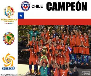 yapboz Şili, şampiyon Copa America 2016